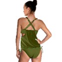 Large Red Christmas Hearts on Green Tankini Set View2