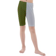 Grey And White Carbon Fiber Kids  Mid Length Swim Shorts by PodArtist