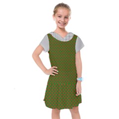 Grey And White Carbon Fiber Kids  Drop Waist Dress