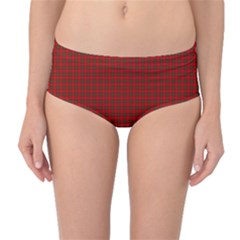 Royal Stuart Tartan Mid-waist Bikini Bottoms by PodArtist