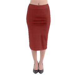 Royal Stuart Tartan Midi Pencil Skirt by PodArtist