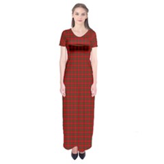 Royal Stuart Tartan Short Sleeve Maxi Dress by PodArtist