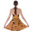 Pilgrims and Indians pattern - Thanksgiving Strapless Bra Top Dress View2