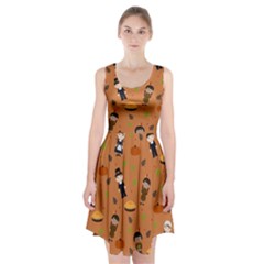 Pilgrims And Indians Pattern - Thanksgiving Racerback Midi Dress by Valentinaart