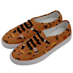 Pilgrims And Indians Pattern - Thanksgiving Men s Classic Low Top Sneakers