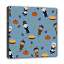 Pilgrims and Indians pattern - Thanksgiving Mini Canvas 8  x 8  View1