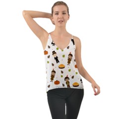 Pilgrims And Indians Pattern - Thanksgiving Cami