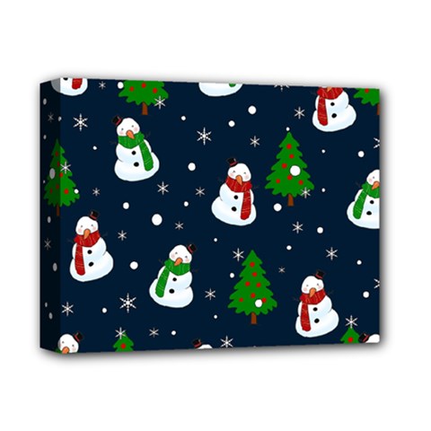 Snowman Pattern Deluxe Canvas 14  X 11  by Valentinaart