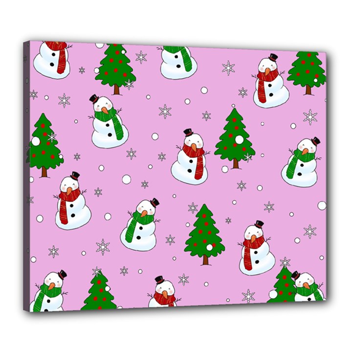 Snowman pattern Canvas 24  x 20 