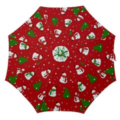 Snowman Pattern Straight Umbrellas by Valentinaart