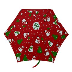 Snowman Pattern Mini Folding Umbrellas by Valentinaart