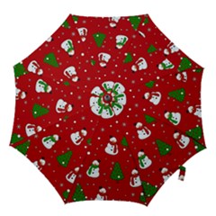 Snowman Pattern Hook Handle Umbrellas (medium) by Valentinaart