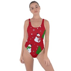 Snowman Pattern Bring Sexy Back Swimsuit by Valentinaart