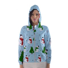 Snowman Pattern Hooded Wind Breaker (women) by Valentinaart