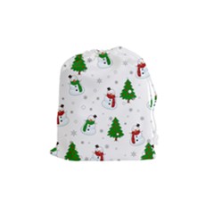 Snowman Pattern Drawstring Pouches (medium) 