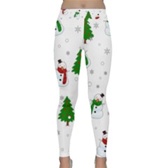 Snowman Pattern Classic Yoga Leggings by Valentinaart