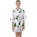 Snowman pattern Quarter Sleeve Kimono Robe View1