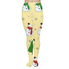 Snowman Pattern Women s Tights by Valentinaart