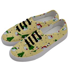 Snowman Pattern Men s Classic Low Top Sneakers by Valentinaart