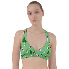 Snowman Pattern Sweetheart Sports Bra by Valentinaart