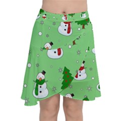 Snowman Pattern Chiffon Wrap