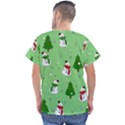 Snowman pattern Men s V-Neck Scrub Top View2