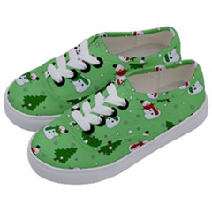 Snowman Pattern Kids  Classic Low Top Sneakers by Valentinaart