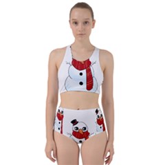 Kawaii Snowman Racer Back Bikini Set by Valentinaart