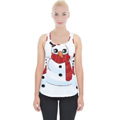 Kawaii Snowman Piece Up Tank Top