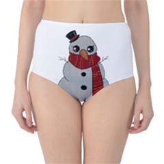 Kawaii Snowman High-waist Bikini Bottoms by Valentinaart