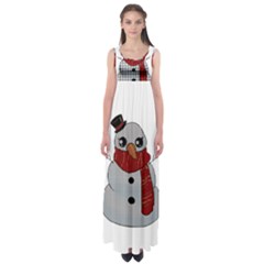 Kawaii Snowman Empire Waist Maxi Dress by Valentinaart