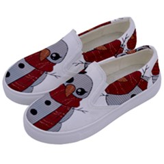 Kawaii Snowman Kids  Canvas Slip Ons