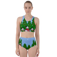 Kawaii Snowman Racer Back Bikini Set by Valentinaart