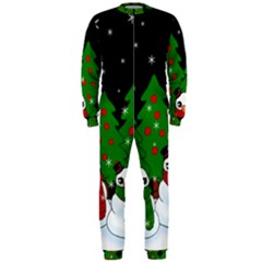 Kawaii Snowman Onepiece Jumpsuit (men)  by Valentinaart