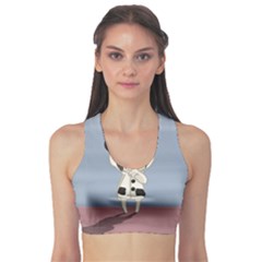 Kawaii Panda Girl Sports Bra by Valentinaart