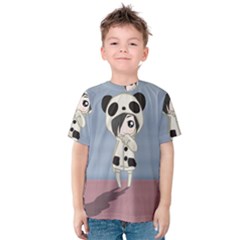 Kawaii Panda Girl Kids  Cotton Tee