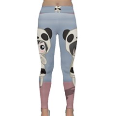 Kawaii Panda Girl Classic Yoga Leggings by Valentinaart