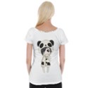 Kawaii Panda Girl Cap Sleeve Tops View2