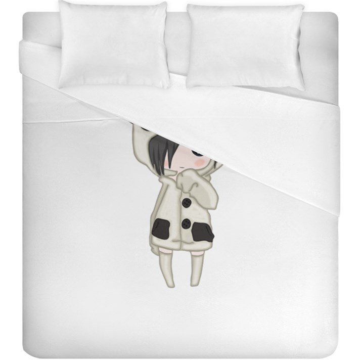 Kawaii Panda Girl Duvet Cover (King Size)