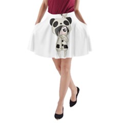 Kawaii Panda Girl A-line Pocket Skirt by Valentinaart