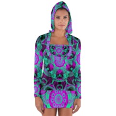 Pattern Long Sleeve Hooded T-shirt by gasi