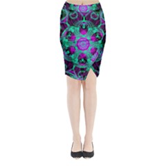 Pattern Midi Wrap Pencil Skirt by gasi