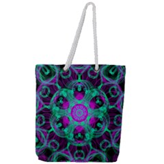 Pattern Full Print Rope Handle Tote (large) by gasi