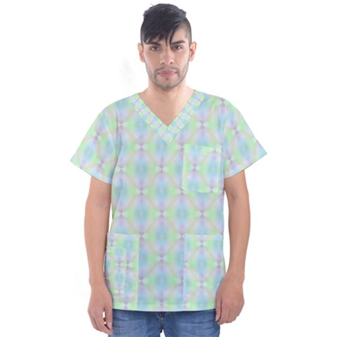 Pattern Men s V-neck Scrub Top by gasi