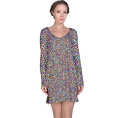 Pattern Long Sleeve Nightdress by gasi