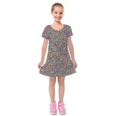 Pattern Kids  Short Sleeve Velvet Dress by gasi