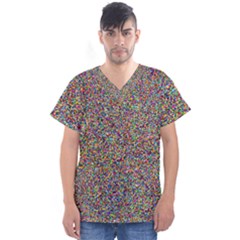 Pattern Men s V-neck Scrub Top