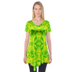 Pattern Short Sleeve Tunic  by gasi