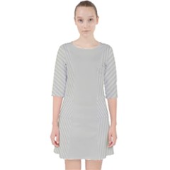 Grey And White Simulated Carbon Fiber Pocket Dress by PodArtist