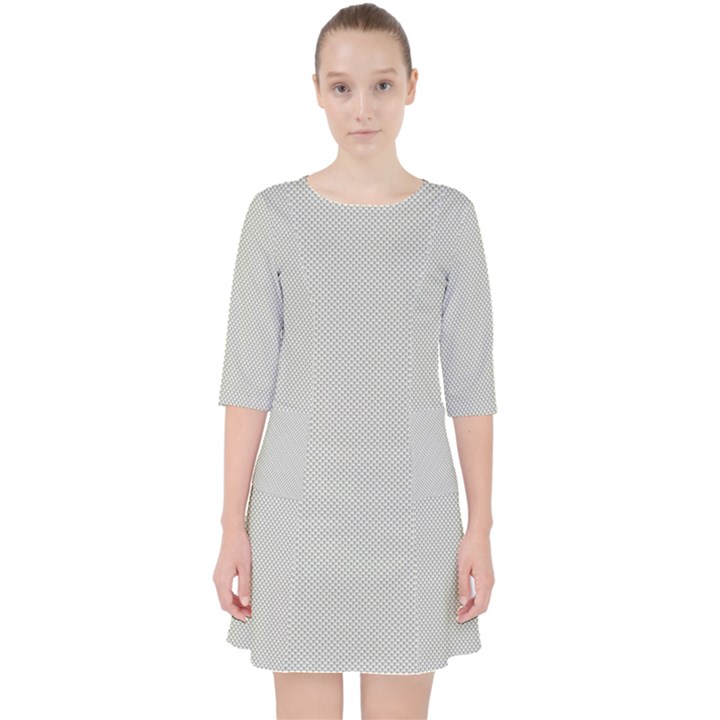 Grey and White simulated Carbon Fiber Pocket Dress